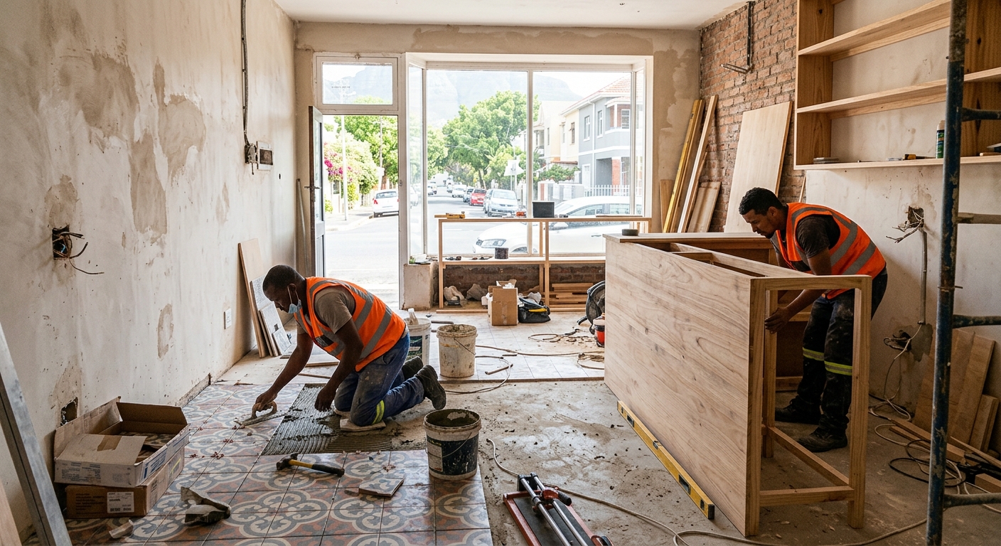Small commercial shop fit-out renovation